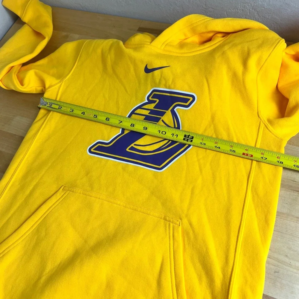 Los Angeles Lakers Kids Size L 14/16 Nike Hoodie Yellow NBA Basketball New